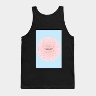 Positive Affirmation Modern Aesthetic Pink and Yellow Gradient Aura Tank Top